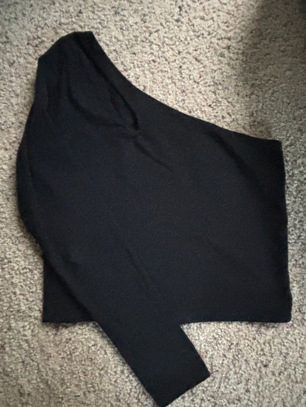 Abercombie & Fitch one shoulder long sleeve shirt. Black. Medium.